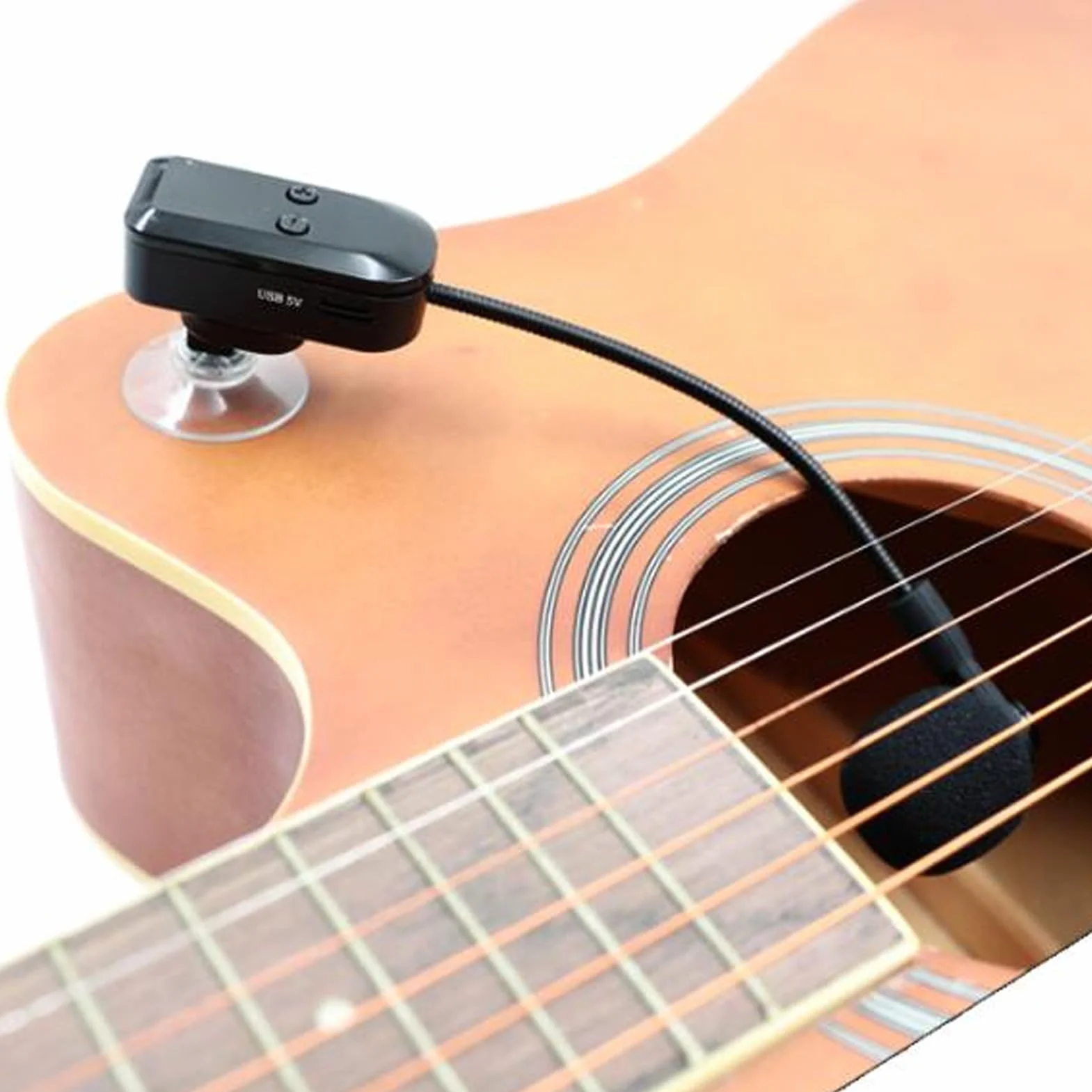 Ausla Microfono Strumentale Wireless, Ricezione e Trasmissione Pickup 2.4G con Clips per Strumenti per Chitarra Violino Fisarmonica Violoncello Cetra Liuto