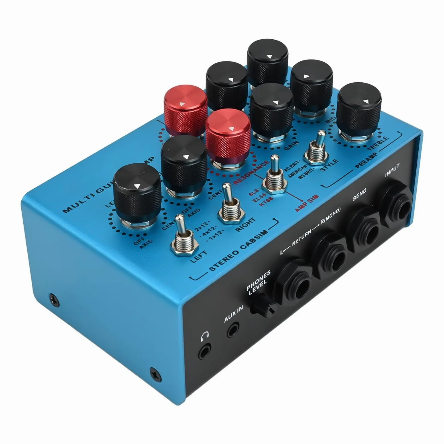 Pedale multi funzionale per chitarra con effetto audio mosky True Bypass, per esercitarsi con basso elettrico, uso domestico, nero