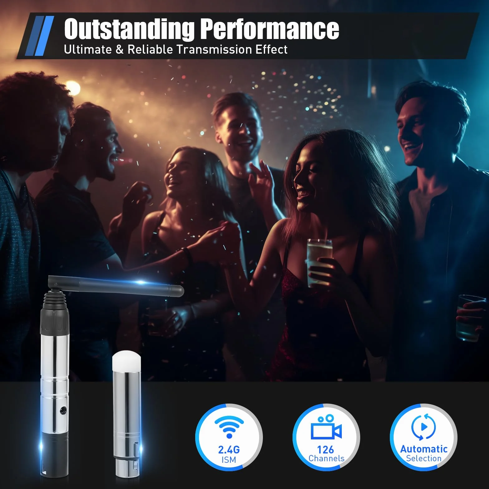 Dmx Controller Wireless Dmx 2.4G ISM 1DMX512 trasmettitore radio e 7 ricevitori radio DMX512 LED Lighting Controller per luci da palco