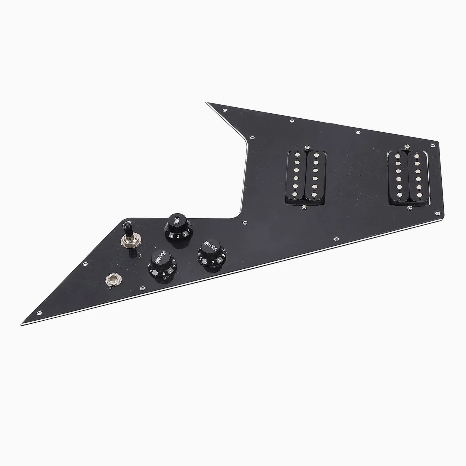 Battipenna per Chitarra Elettrica, Battipenna per Chitarra in Legno e Lega con Design Caricato Precablato, Pickup in Ceramica per Piastra di Protezione Addizione Volante Pickup