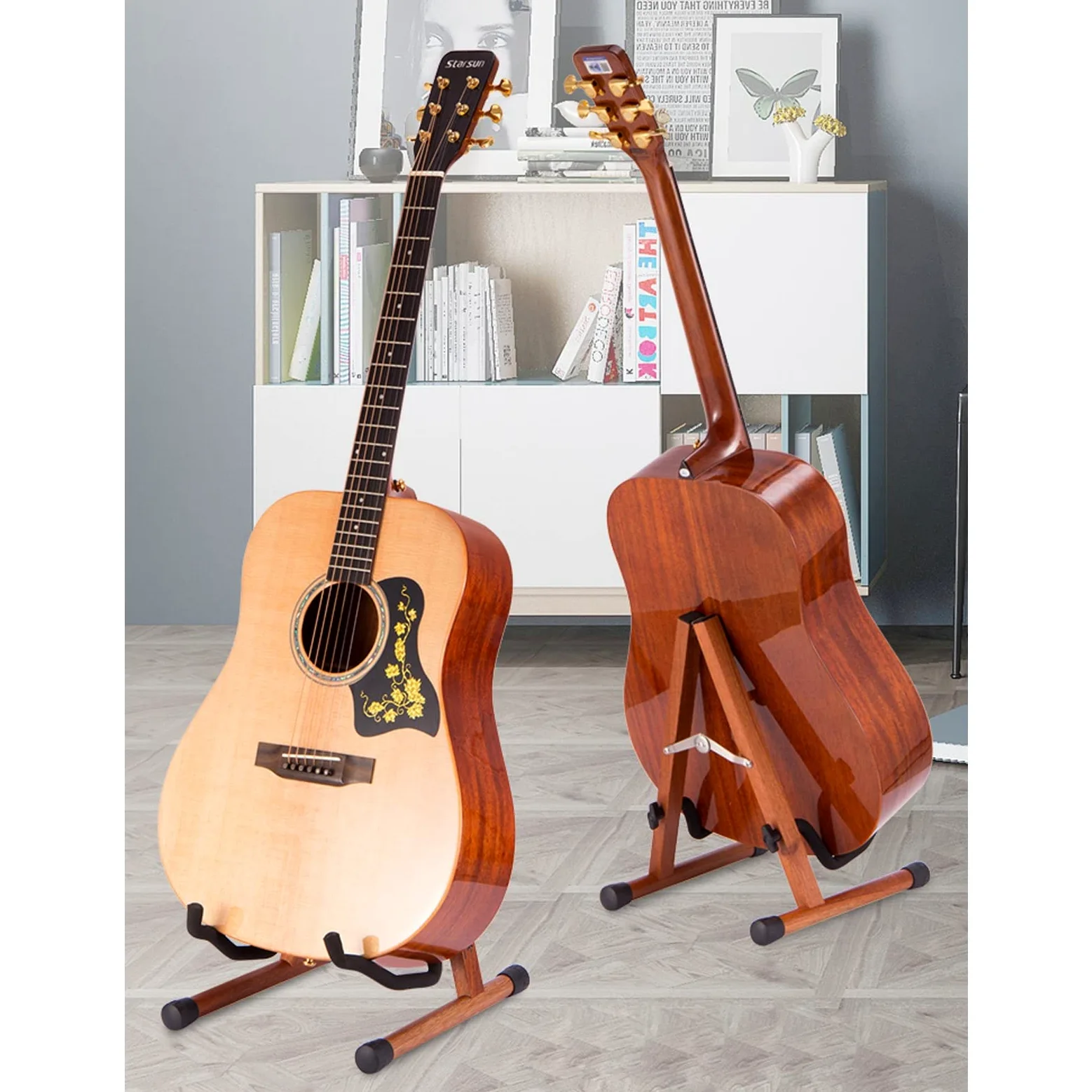 Supporto portatile per chitarra, multifunzione, per negozi di chitarre e studi di registrazione. Conservazione robusta e comoda per i tuoi strumenti.