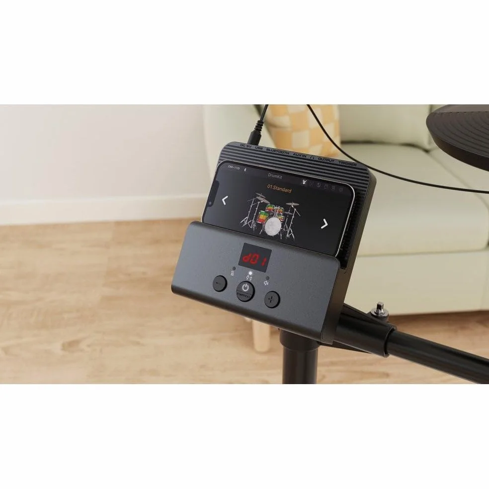 NU-X | DM-110 Batteria digitale compatta elettrica con teste a rete e interfaccia audio USB Bluetooth App Drum Touch per editing profondo pad a doppia zona e grancassa ideale per tutti i livelli