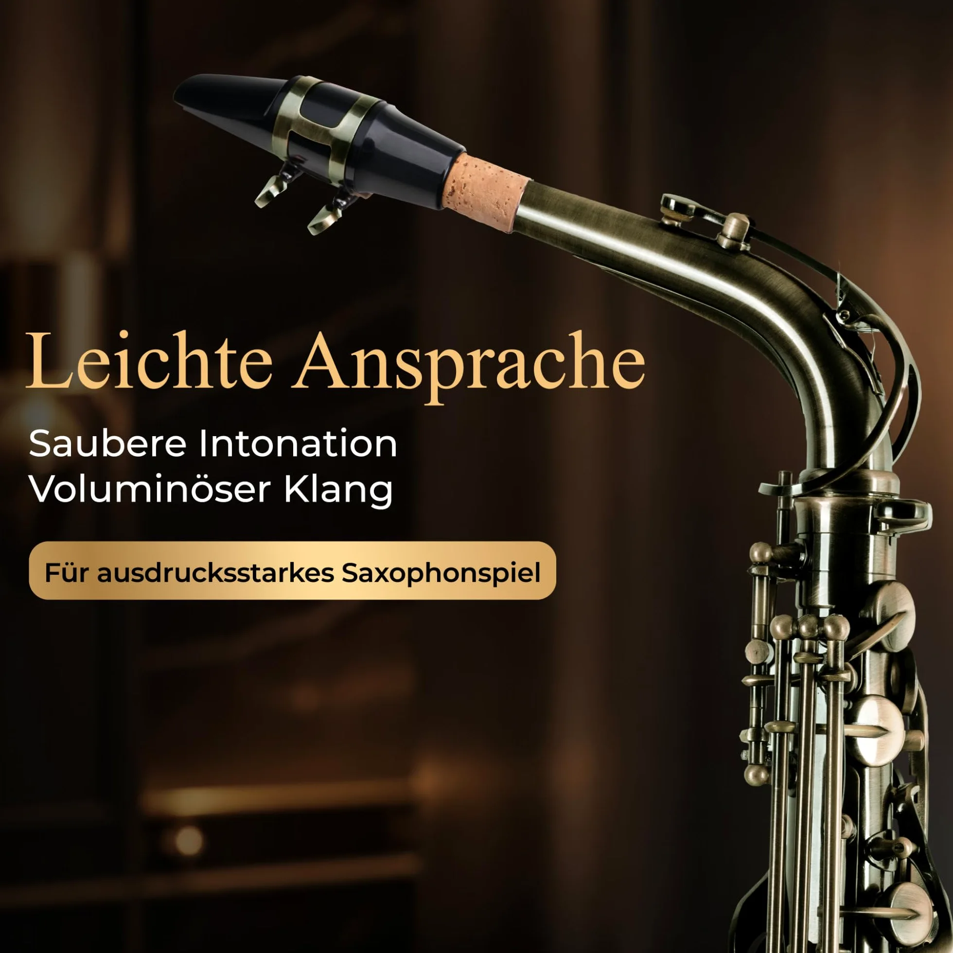 Classic Cantabile AS-450 Antique Yellow Eb Set Sassofono Alto, Peso: 2 | Sassofono alto in ottone, Finitura vintage Antique Yellow, Chiave Fa# alta, Suono pieno e caldo, Risposta rapida, 4 kg, Ance