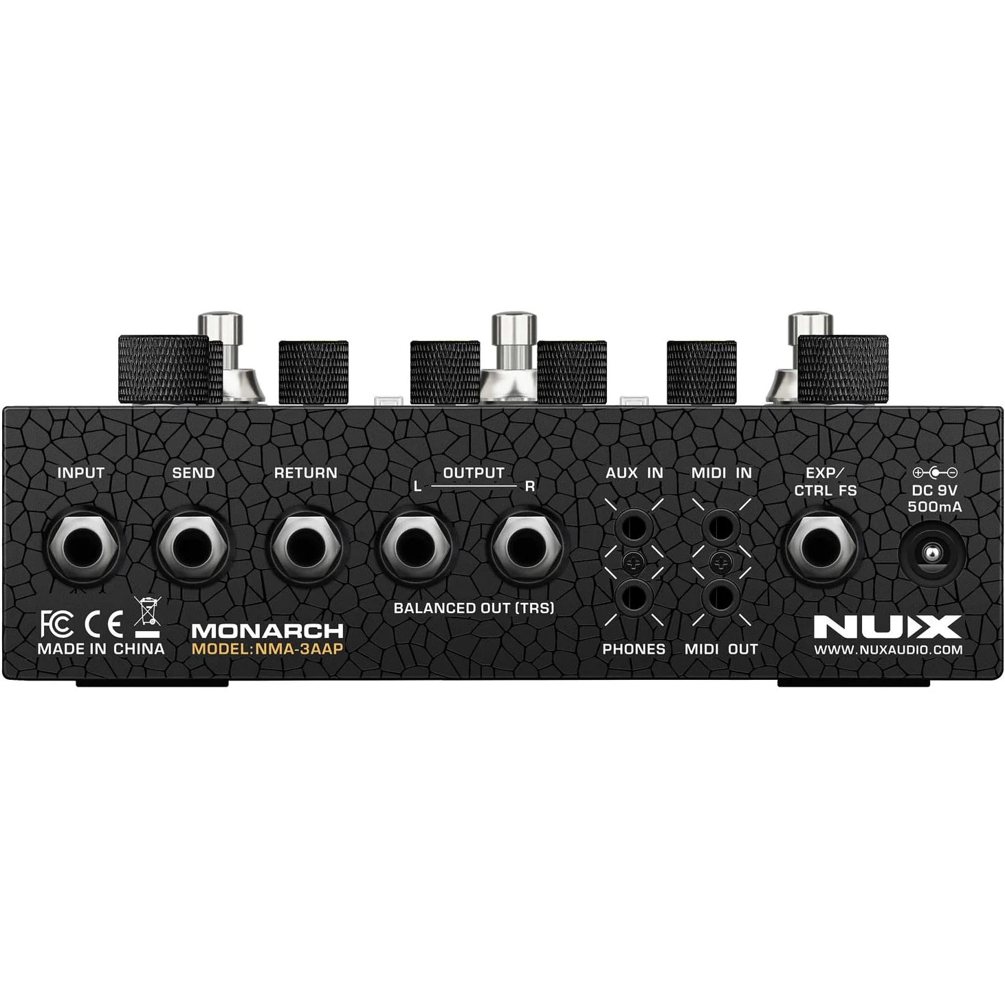 NU-X | Amp Academy Stomp Pedal | Pedale multi-effetto per chitarra con modellazione amplificatore, Bluetooth, Looper, interfaccia audio USB e catena di segnale personalizzabile per esercitarsi con