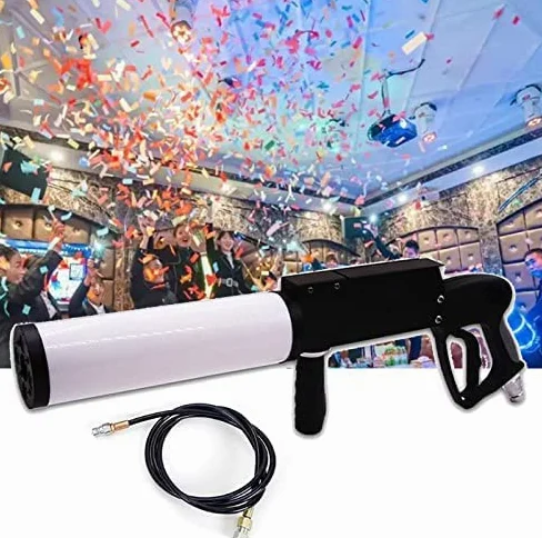 Macchina del Fumo a Cannone a CO2, Pistola a Cannone a CO2 a LED Portatile Macchina a Getto RGB Club Bar Effetti DJ Fogger Pistola fumogena con luci controllabili