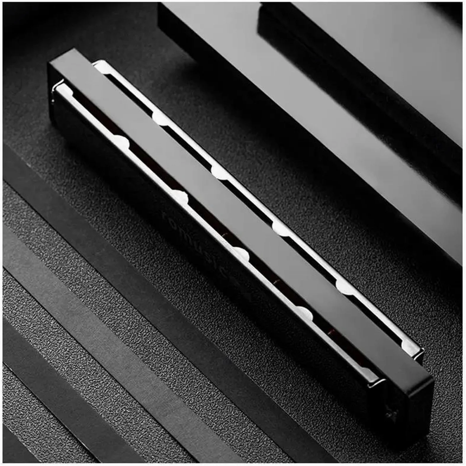 Per Adulti armonica Tremolo Armonica Cromatica Kongsheng Armonica A Bocca Professionale Polifonica A 24 Fori In Do 24 Armoniche Kong Sheng(Black)