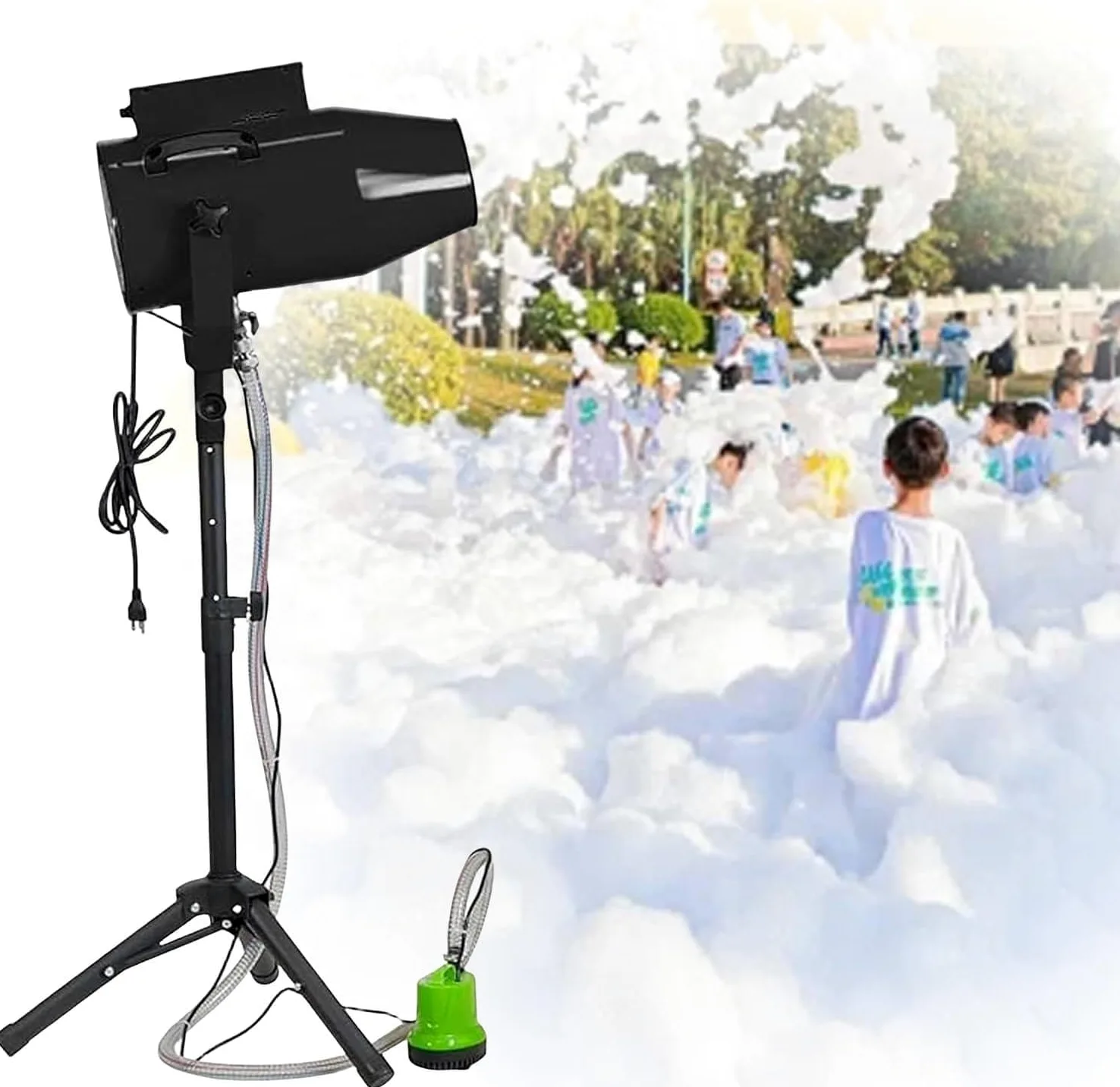 Macchina per Schiuma, Cannone per Schiuma da 1000 W per Feste, Produttore di Schiuma Portatile con Treppiede, Potente Macchina per Schiuma per Feste, per Cortile, Piscina, Eventi All'aperto