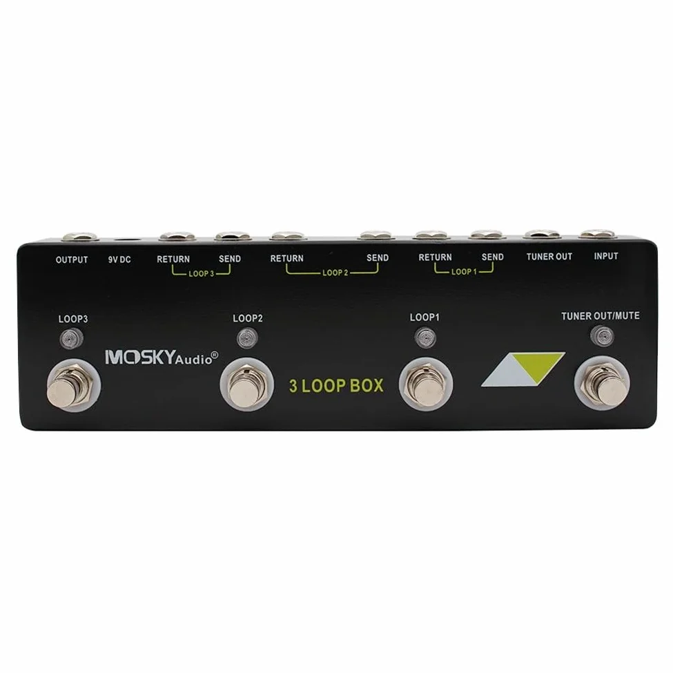 Pedale per chitarra MOSKYaudio 3 Loop Box con True Bypass Loop e posizionamento flessibile dell'ingresso per una configurazione personalizzata del pedale