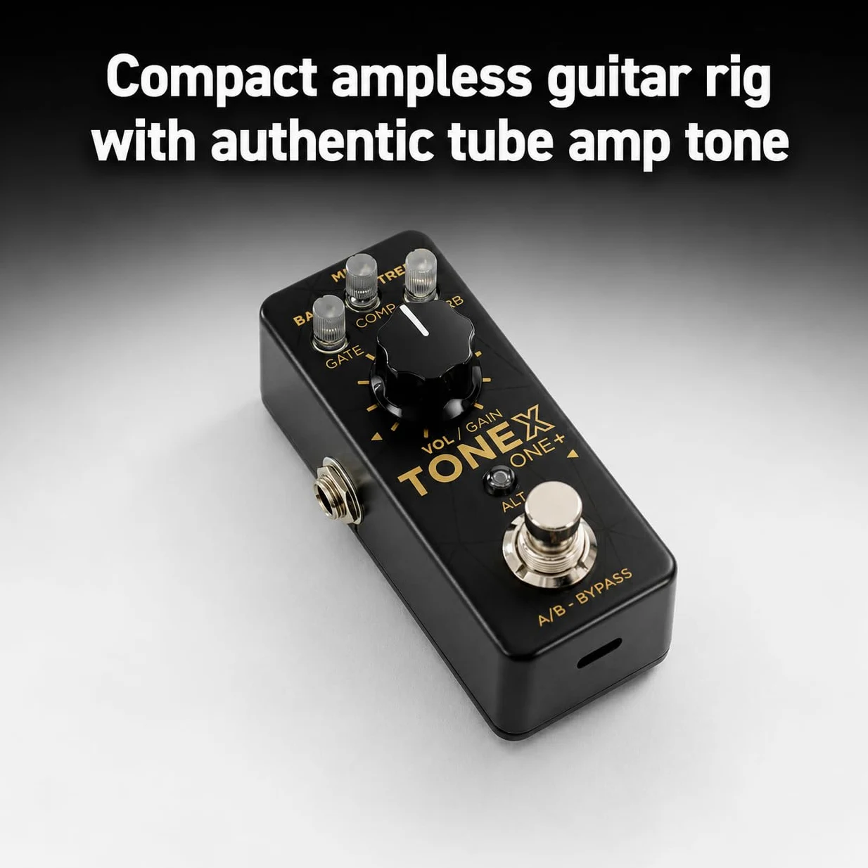 IK Multimedia TONEX ONE+ AI amplificatore per chitarra e pedale effetti con editing wireless Bluetooth, controllo MIDI, interfaccia audio USB, oltre 60.000 modelli di tono, simulatore compatto di