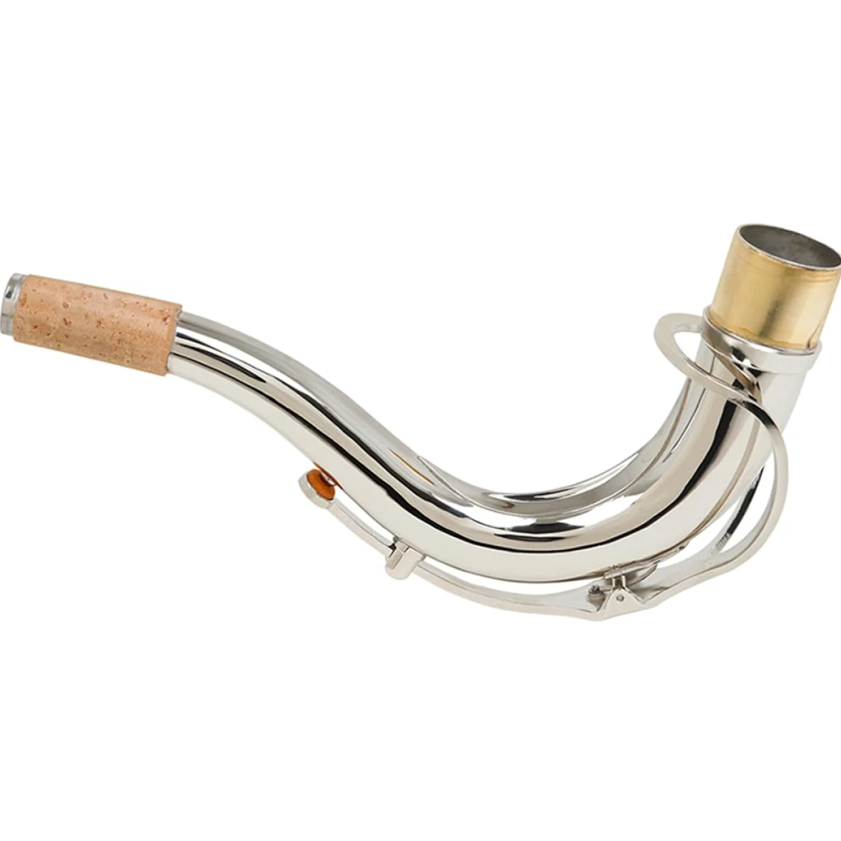 POPETPOP Collo Accordatura in Si Bemolle Diametro 27,5mm per Curvo in Ottone Placcato Argento Facile Installazione e Manutenzione Sassofono Tenore