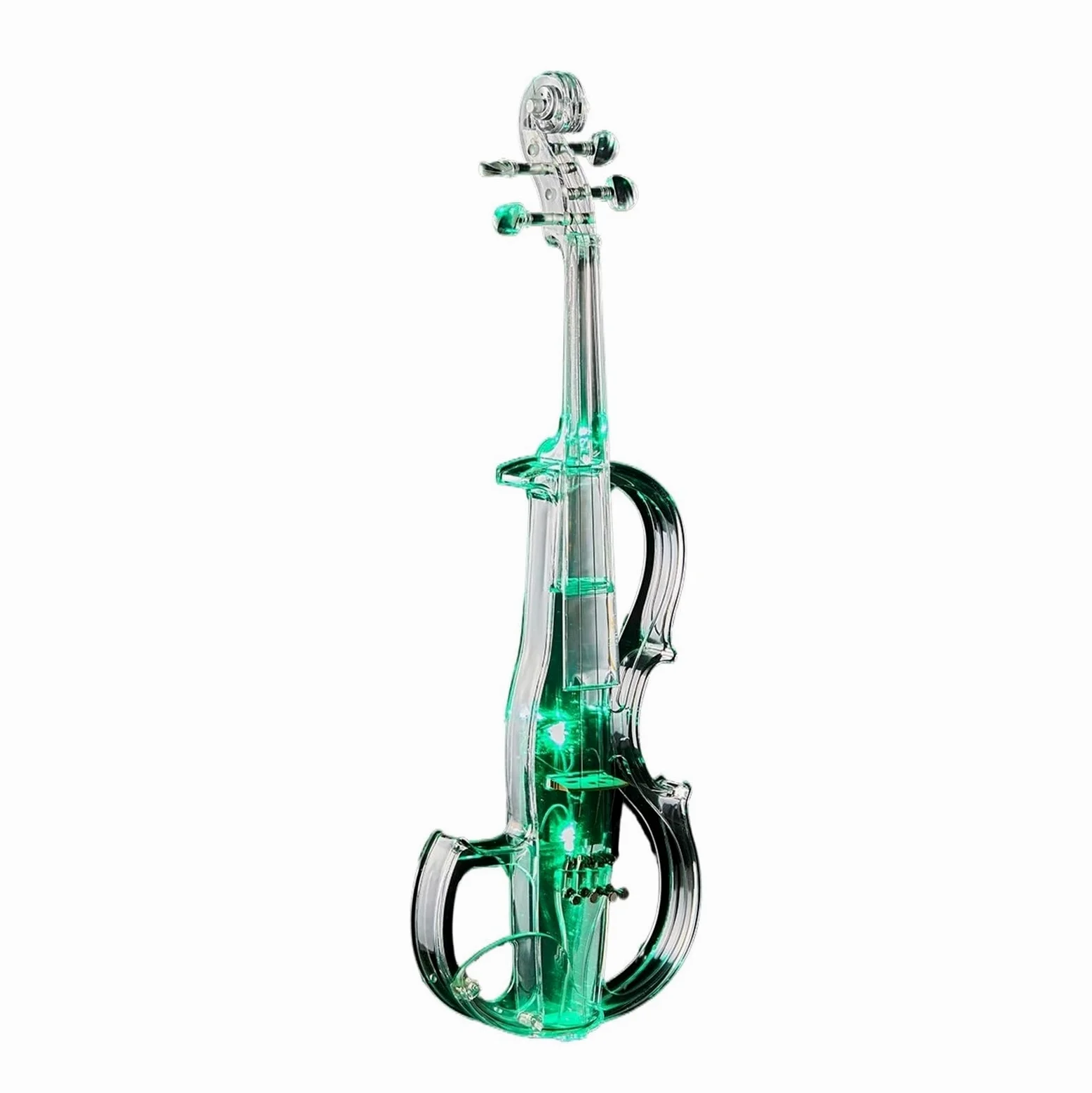 violino Piccolo Violino Elettronico Trasparente Per Principianti Che Vogliono Esercitarsi E Per Adulti Che Vogliono Suonare Professionalmente Misura 4/4(Green)