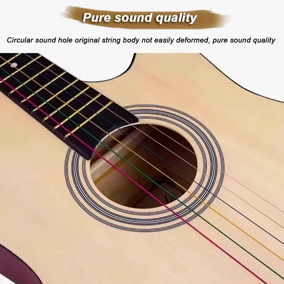 Chitarra Acustica Per Principianti Da 41 Pollici, Chitarra Classica Elettrificata Con Corde In Nylon E Spalla Mancante Con Custodia Morbida E Tutti Gli Accessori.(Viola)