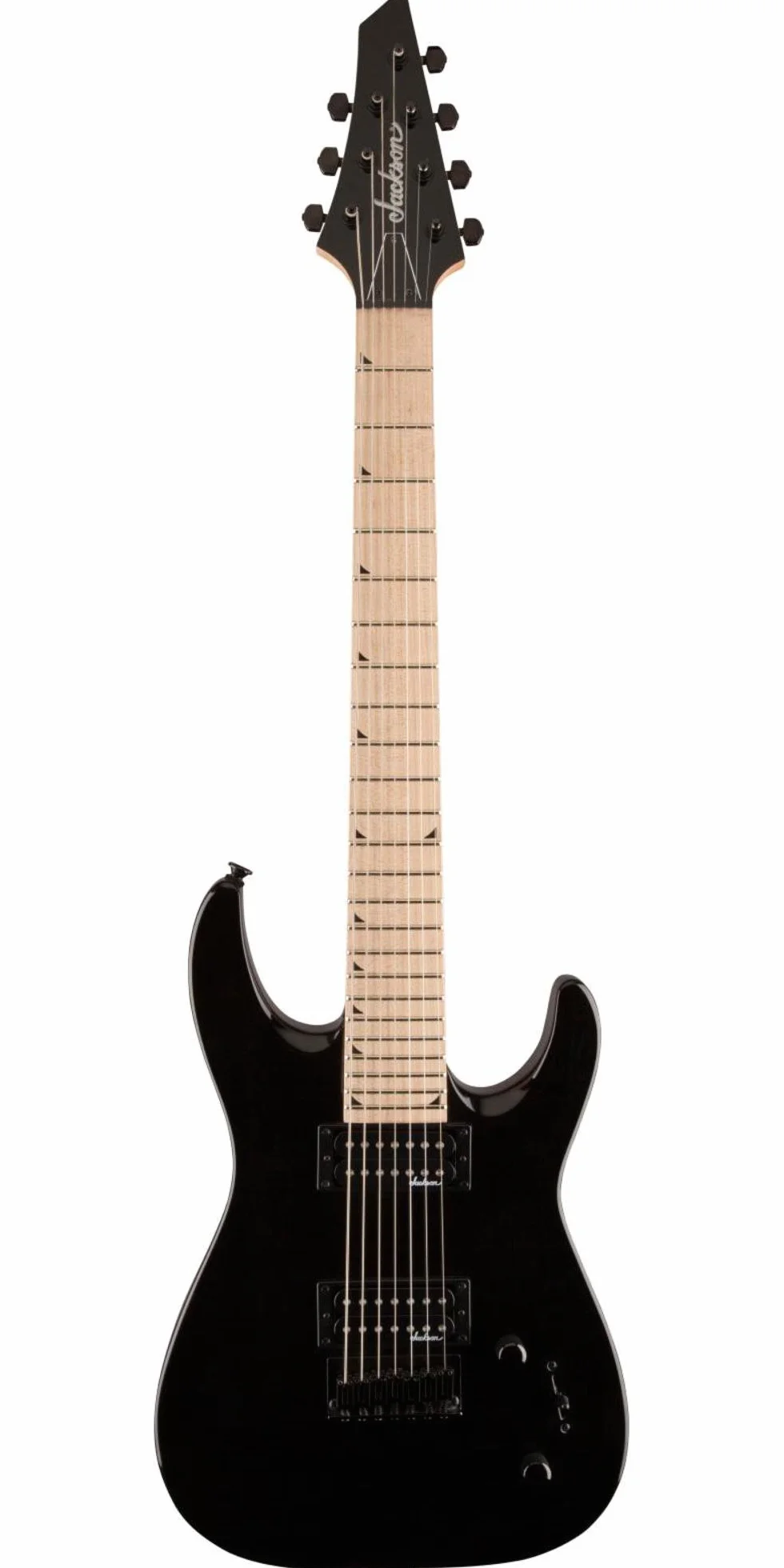 Jackson Edizione Speciale JS22-7 DKA-M Dinky Chitarra Elettrica 7 Corde, Humbucker ad Alto Output, 24 Tasti, Ponte Hard-Tail, Nero Lucido