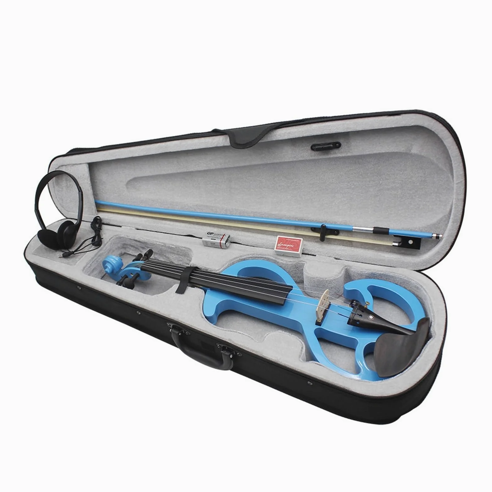 Violino Violino Elettronico Blu 4/4 Principiante Adulto Professionista Che Suona Strumenti di Violino Elettronico
