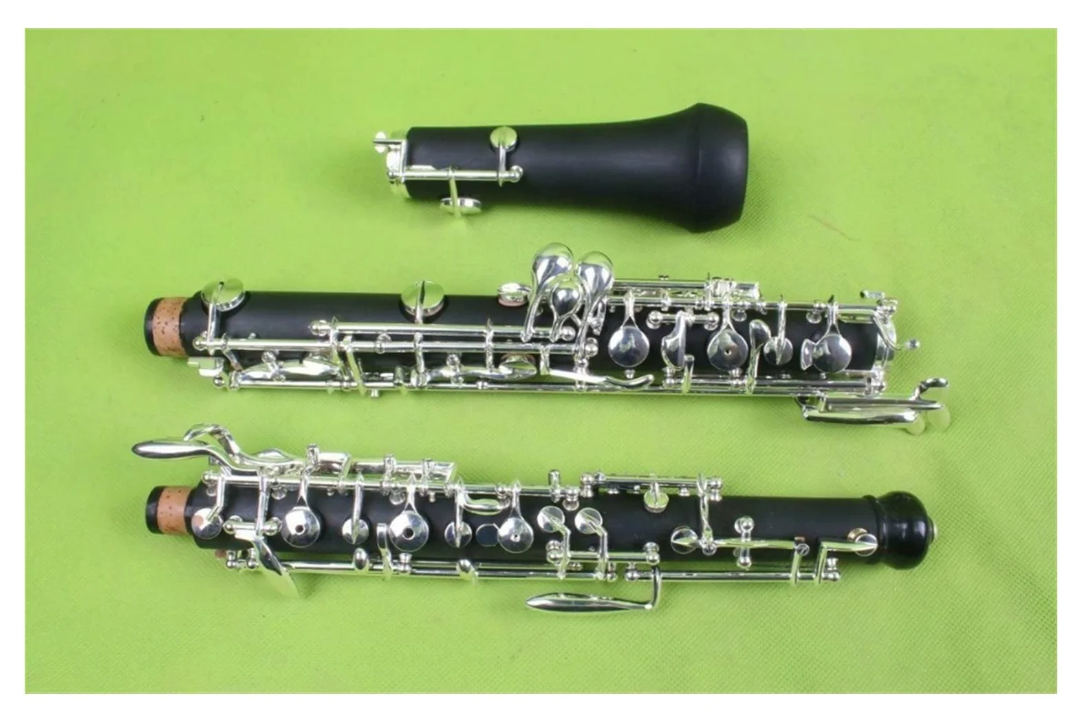Strumento Oboe Chiave Oboe Professionale C Sinistra F Corpo in ebanite Chiave placcata Argento Custodia Professionale per Oboe Principiante di Oboe