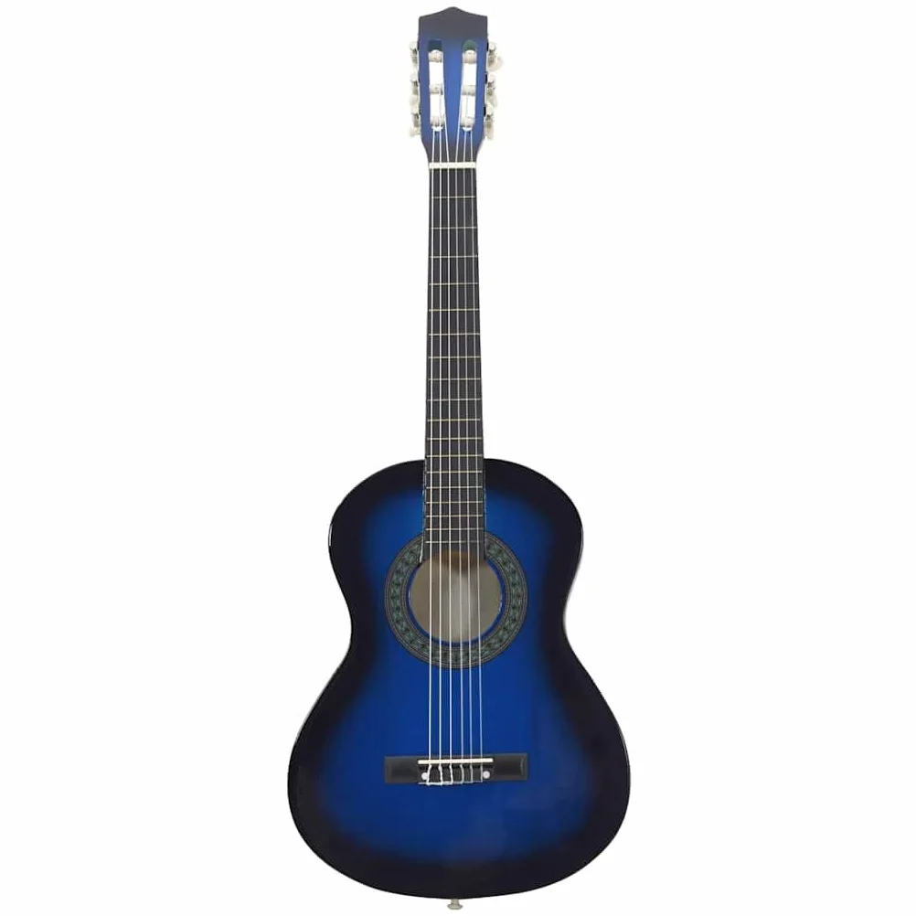 Set Chitarra Classica per Principianti Blu 8 pz 1/2 34", Arte e Svago,Strumenti Musicali,Strumenti a Corda,Chitarre, 2.05kg-70125