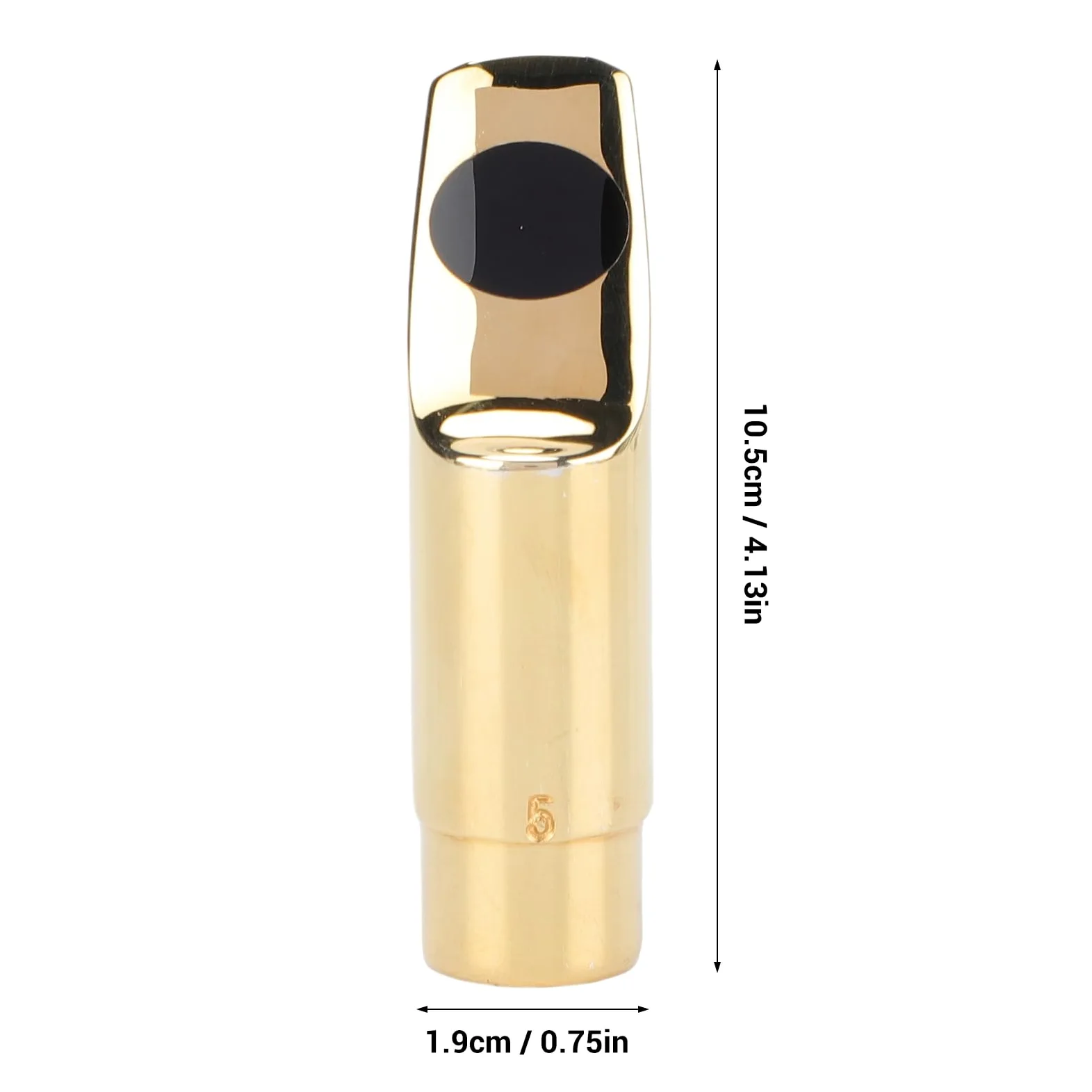Bocchino Sassofono Soprano Set, Bocchino Saxofono Sax di Ottone con Cuscinetto di Ligatura del Cappuccio per Prestazioni 5#