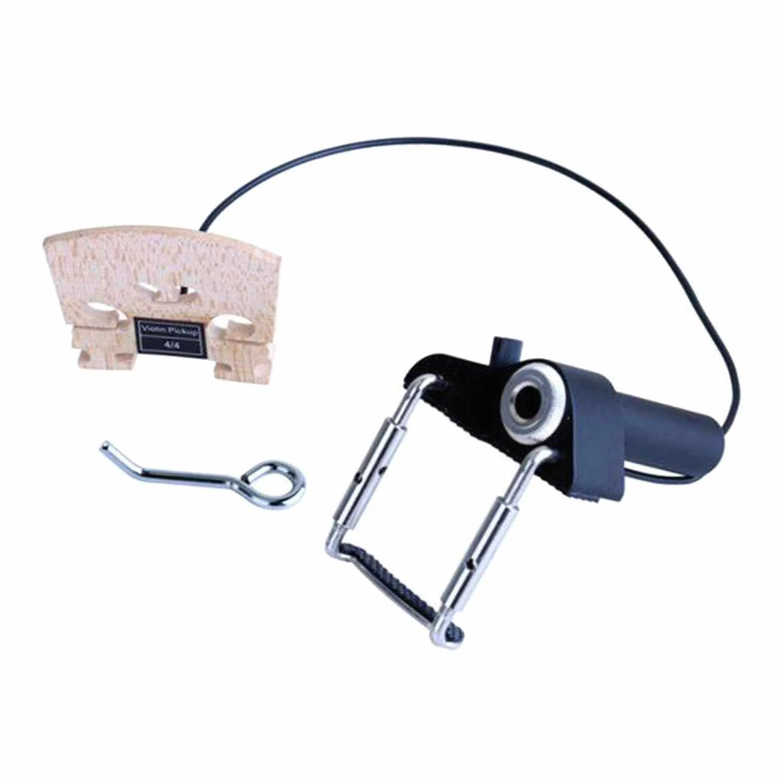 F Fityle Pickup per violino, pickup per microfono a contatto piezoelettrico professionale con jack di uscita, controllo del volume passivo per insegnare lo