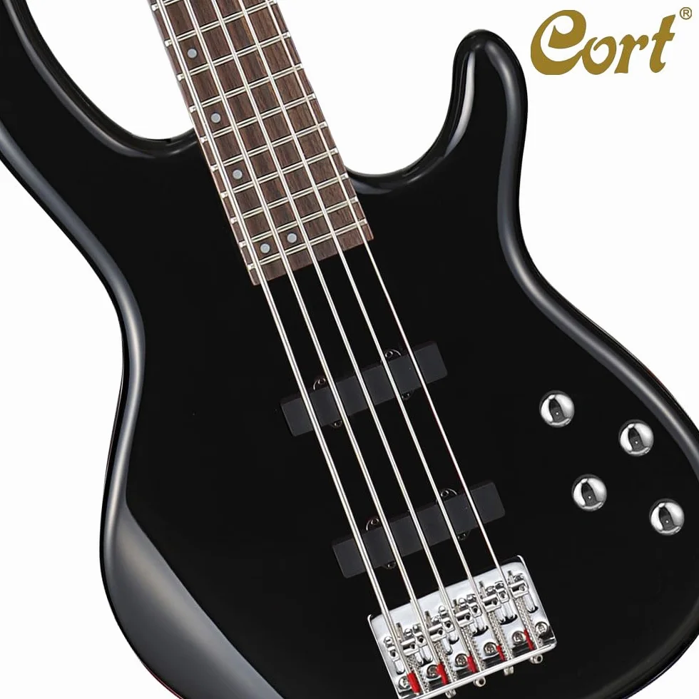 Cort Action Bass V Plus 5-String Electric Bass Guitar, Black