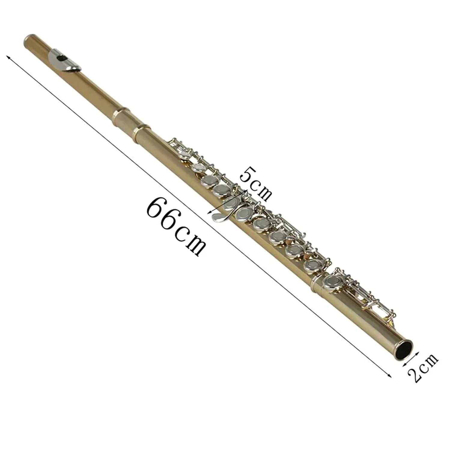 Flauto Traverso Da Concerto Con 16 Fori Chiusi/aperti Chiave In Do In Cupronichel Chiave In Argento Dorato Con Chiave In Mi Accessori