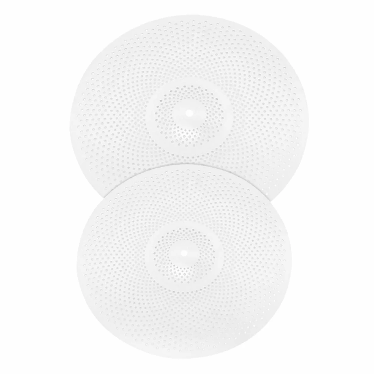 Piatti Silenziosi per Batteria Jazz Set 2 Pezzi in Lega Facilmente Installabili per Ridurre Vibrazioni Continuative Colore Argento