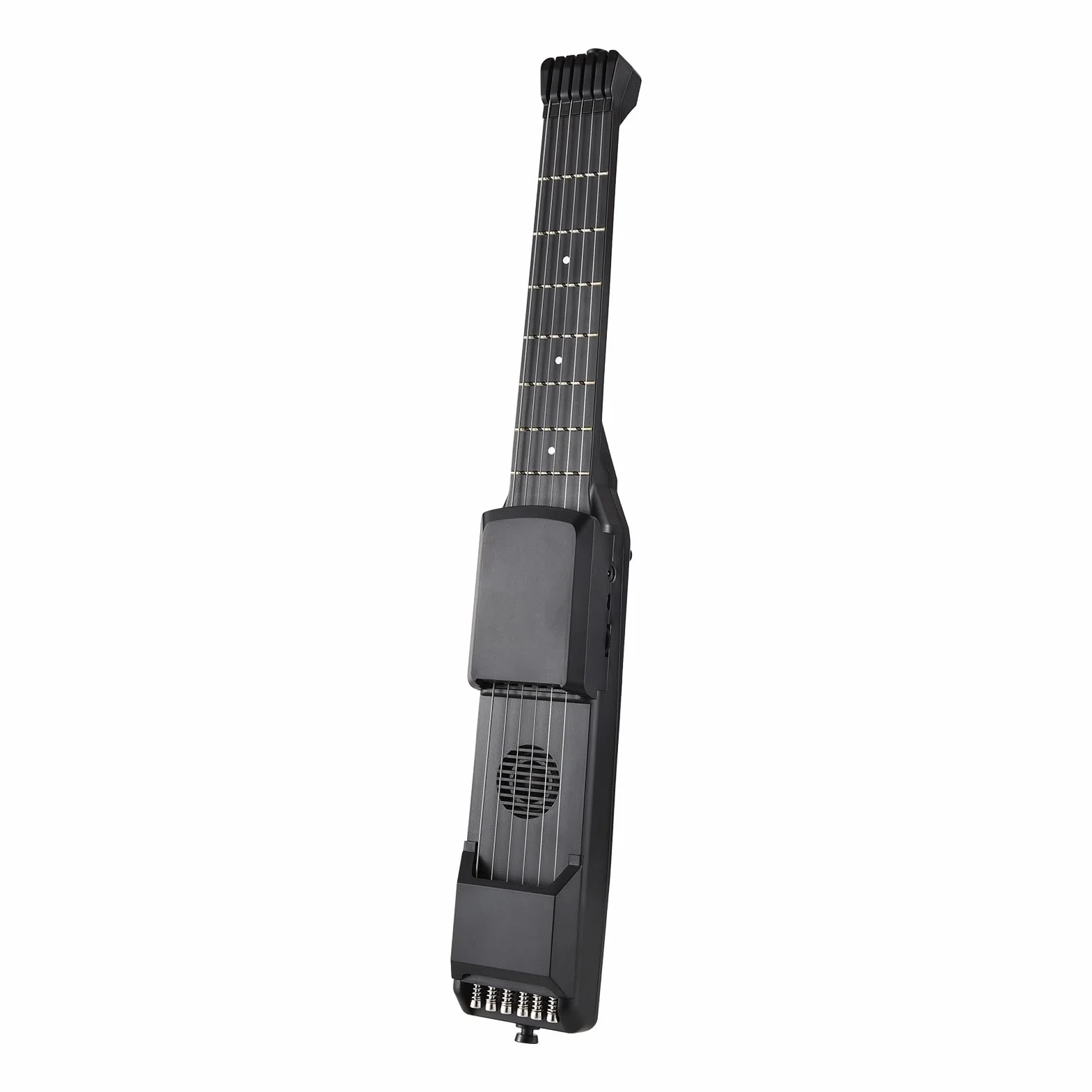 Chitarra Intelligente a 7 Tasti, Chitarra Elettrica da Viaggio Portatile con Sintonizzatore Digitale Metronomo Display LCD AI, per Principianti Pratica Professionale Performance