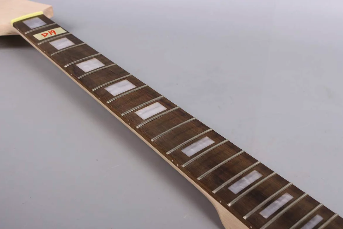 Manico per Chitarra baritono 22 Tasti Scala da 30 Pollici Legno di Acero con Tastiera per Chitarra in Palissandro Blocco intarsio Testa a Paletta