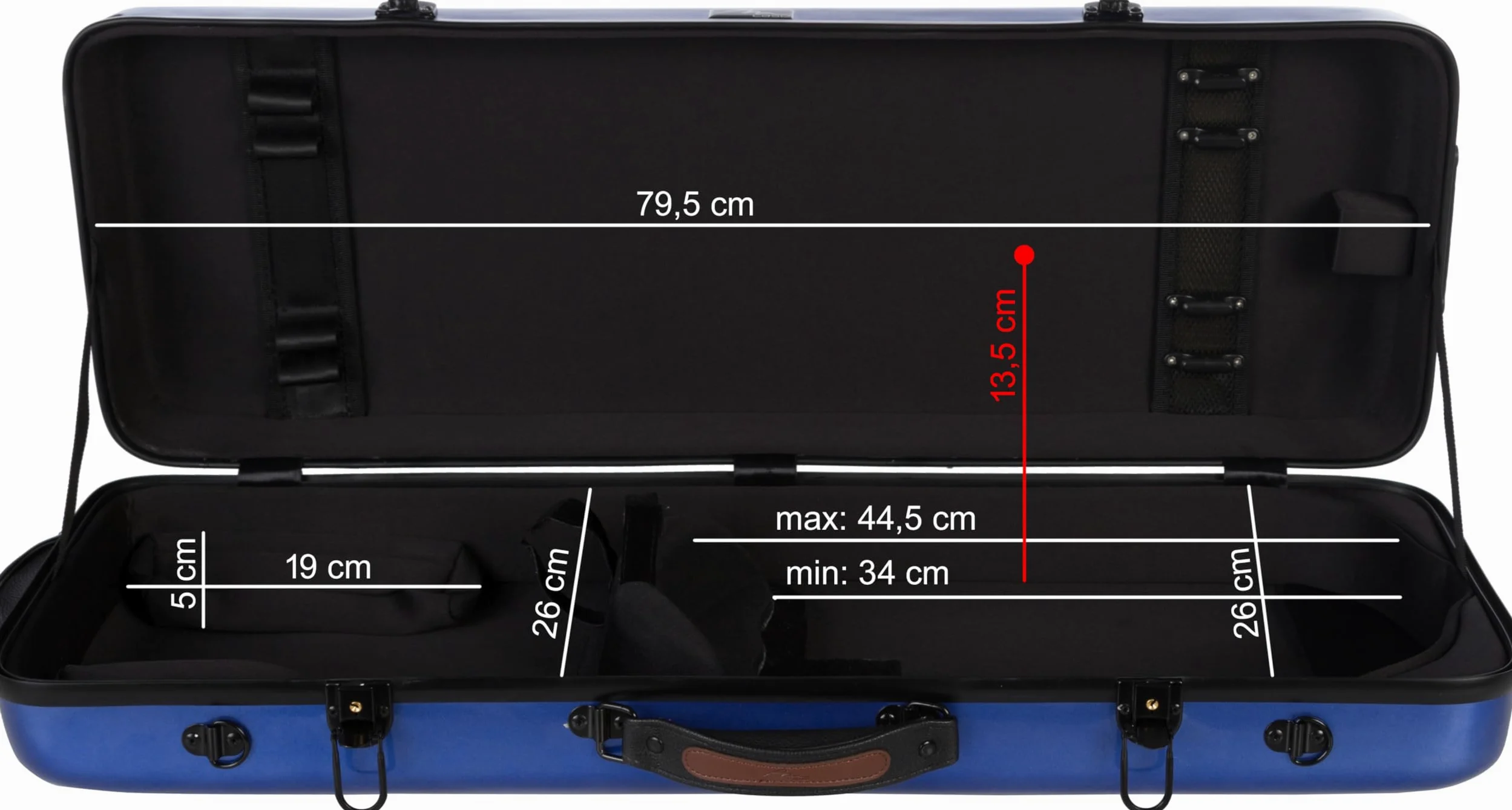 Custodia per Viola Fiberglass 38-43 Oblong blu M-case + borsa musicale