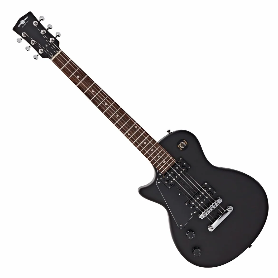 New Jersey Pacchetto di Chitarra Elettrica per Mancini, Nero | Manico Comodo e Corpo Leggero, Ampli Portatile con EQ 2 Bande e Uscita Cuffie, Set Completo di Accessori Incluso