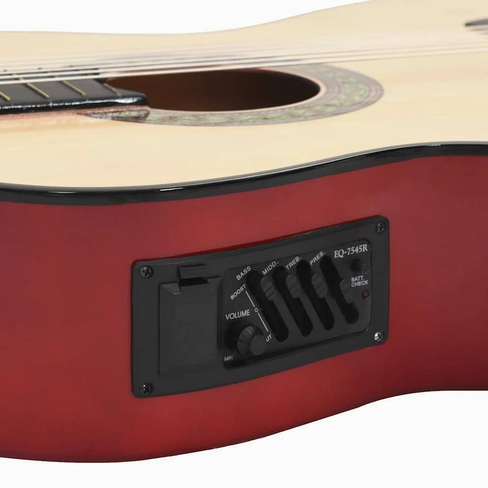 Set chitarra 12 pz occidentale con equalizzatore e 6 corde