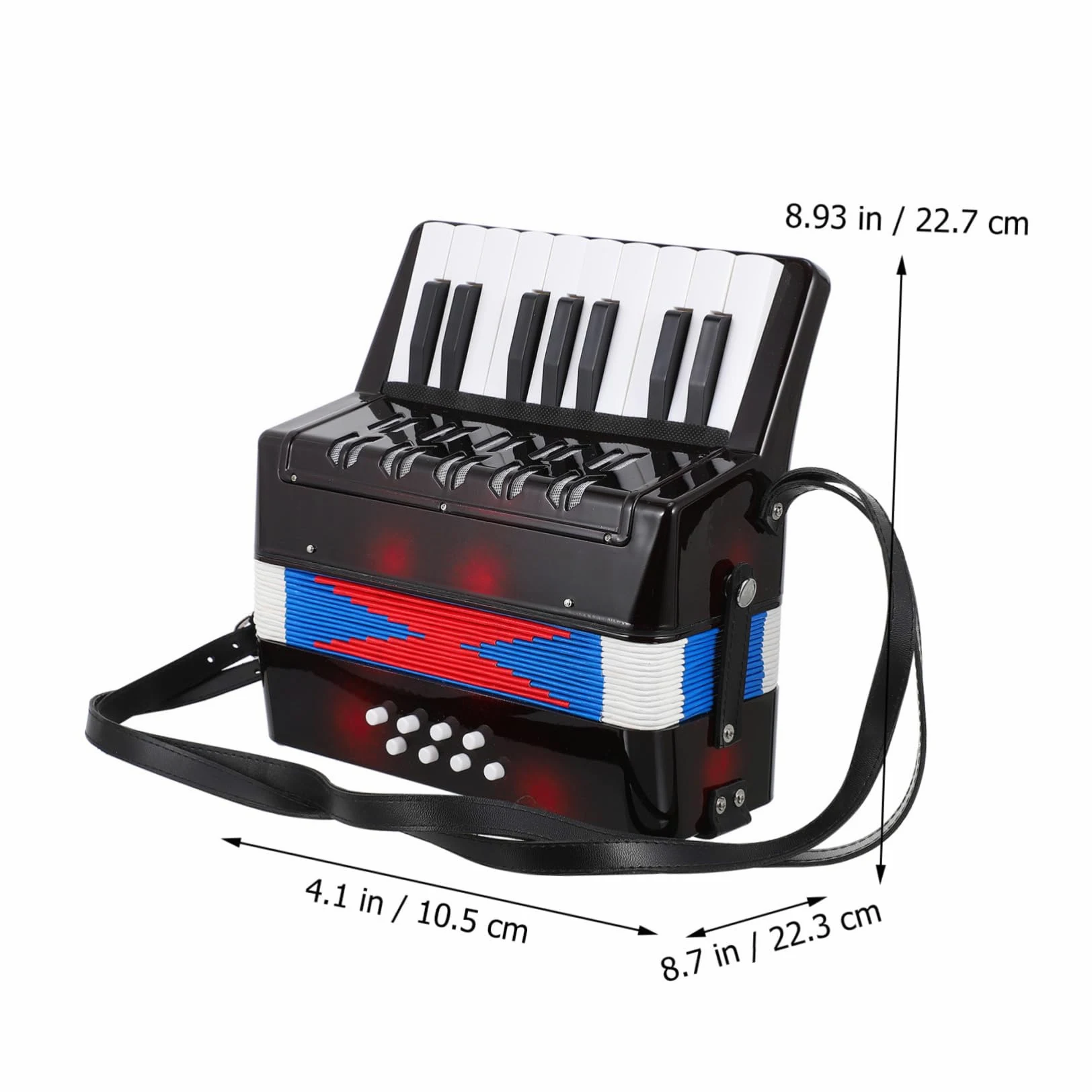 NOLITOY Strumento Musicale Organetto per Educativo Portatile Accordéon Leggero con Suono Chiaro per Sviluppo Cognitivo e Coordinazione Occhio Mano
