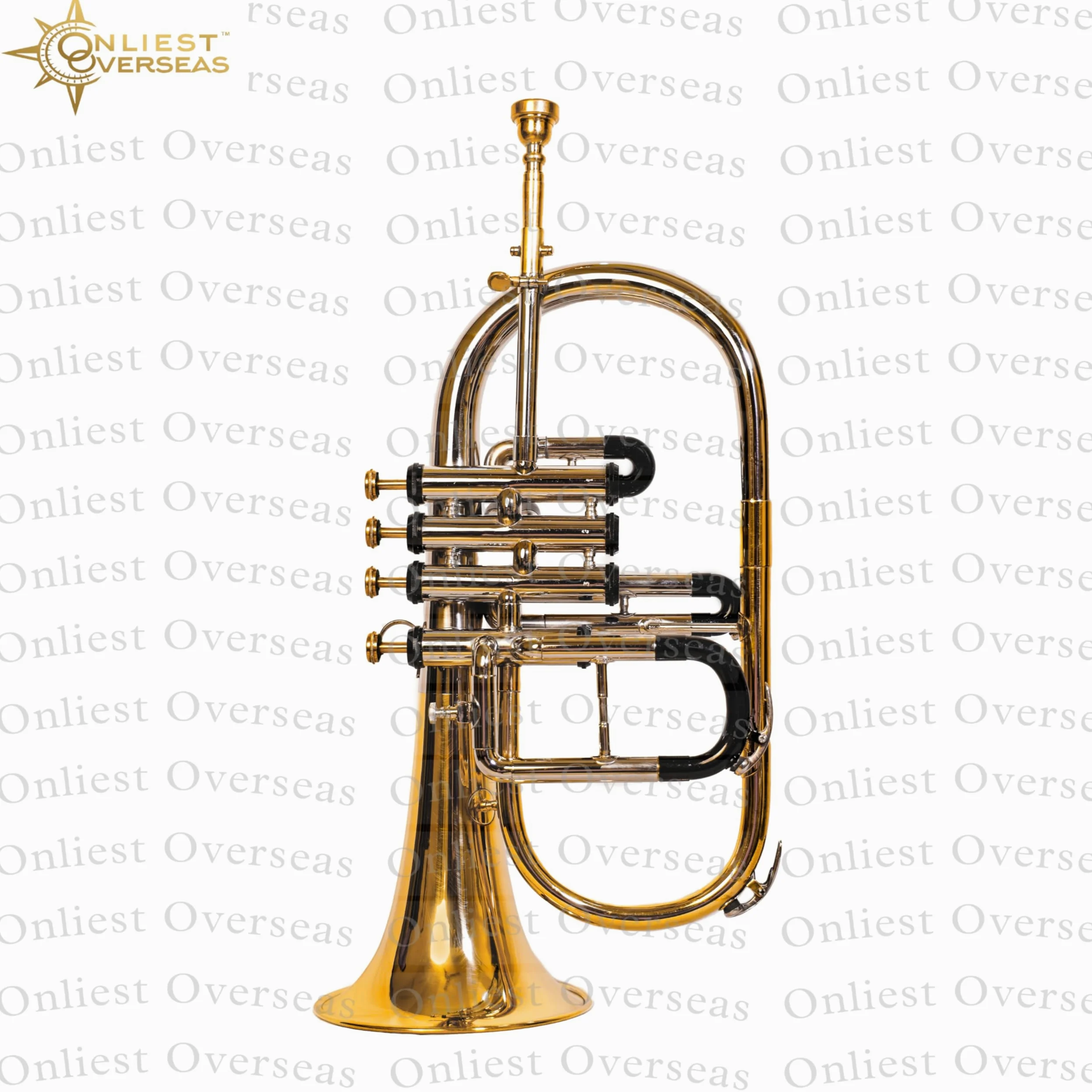 Flugel Horn 4 valvole in ottone strumento con tono caldo, valvole lisce, per musicisti e studenti.