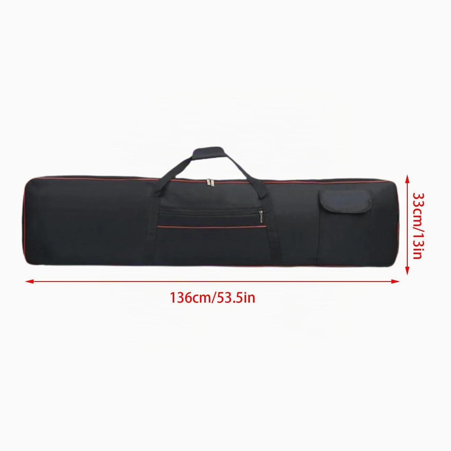 Borsa da trasporto per tastiera da 88 tasti Copertura impermeabile in tessuto Oxford Spallacci protettivi versatili regolabili con manici, 136x17x33 cm