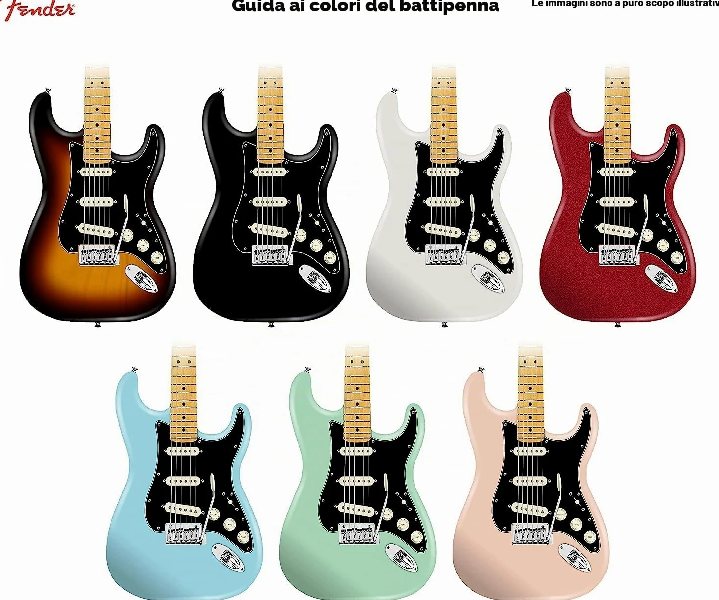 Fender PickGuard Pre-cablato Strat Negozio Personalizzato Fat 50's - S / S / S - Pergamment White