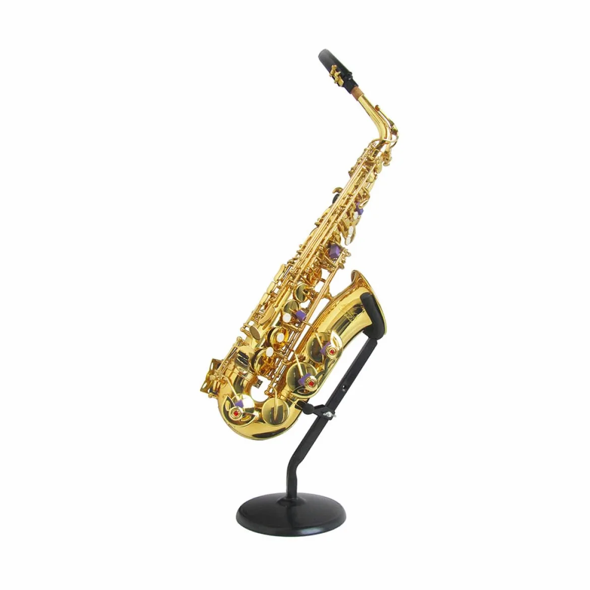 Abaodam Supporto per Sassofono Contralto Robusto e Durevole Supporto da Tavolo Elegante per Conservazione e Esposizione in Casa Sala Musica e Negozi di Strumenti Musicali