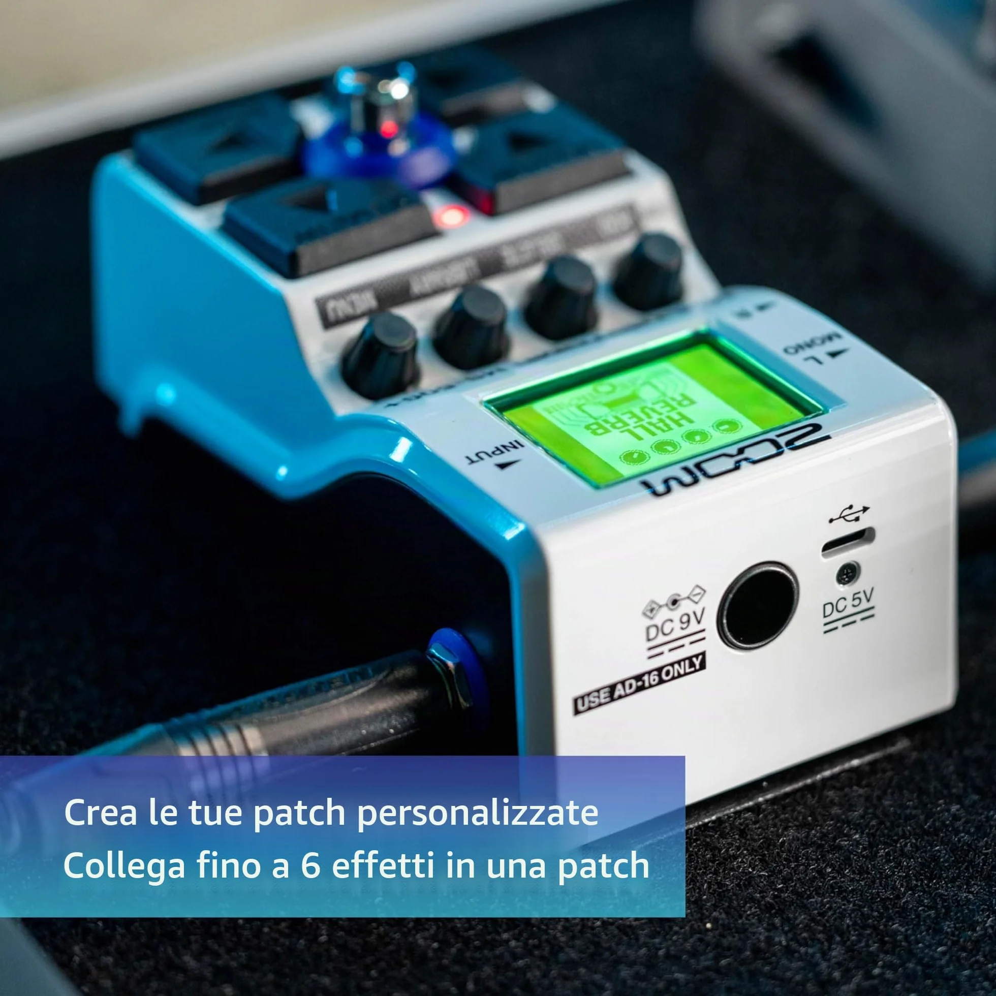 Zoom - MS-50G+ - Pedale Effetti Chitarra, Pedale Singolo, 100 effetti, Uscite Stereo, Accordatore, Dotato di Drive, Modulazioni, Ritardi, Riverberi, Compressori e altro ancora