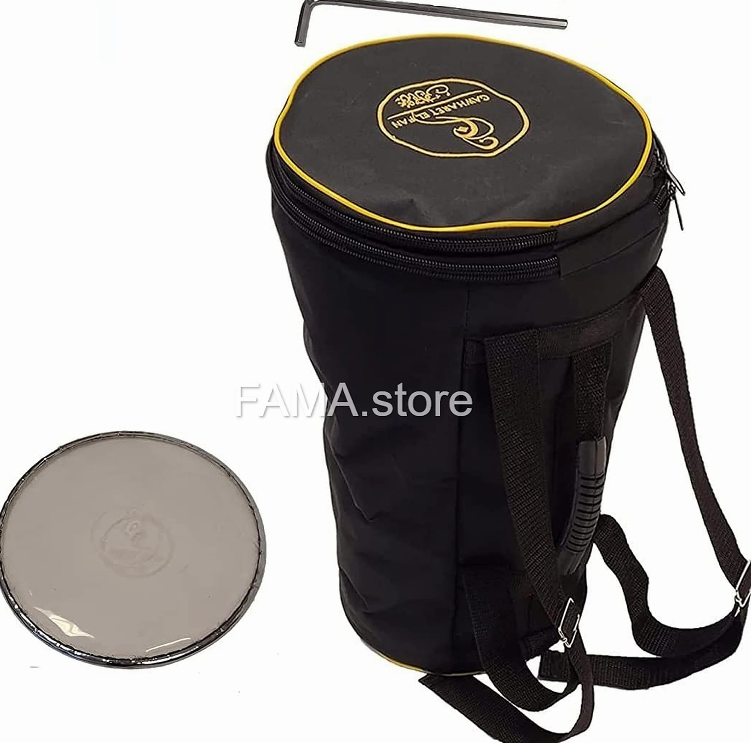 Novità Gawharet El Fan 17" Drum Darbuka tabla doumbek strumento musicale in madreperla egiziano fatto a mano con borsa (Sea Star 43,2 cm)