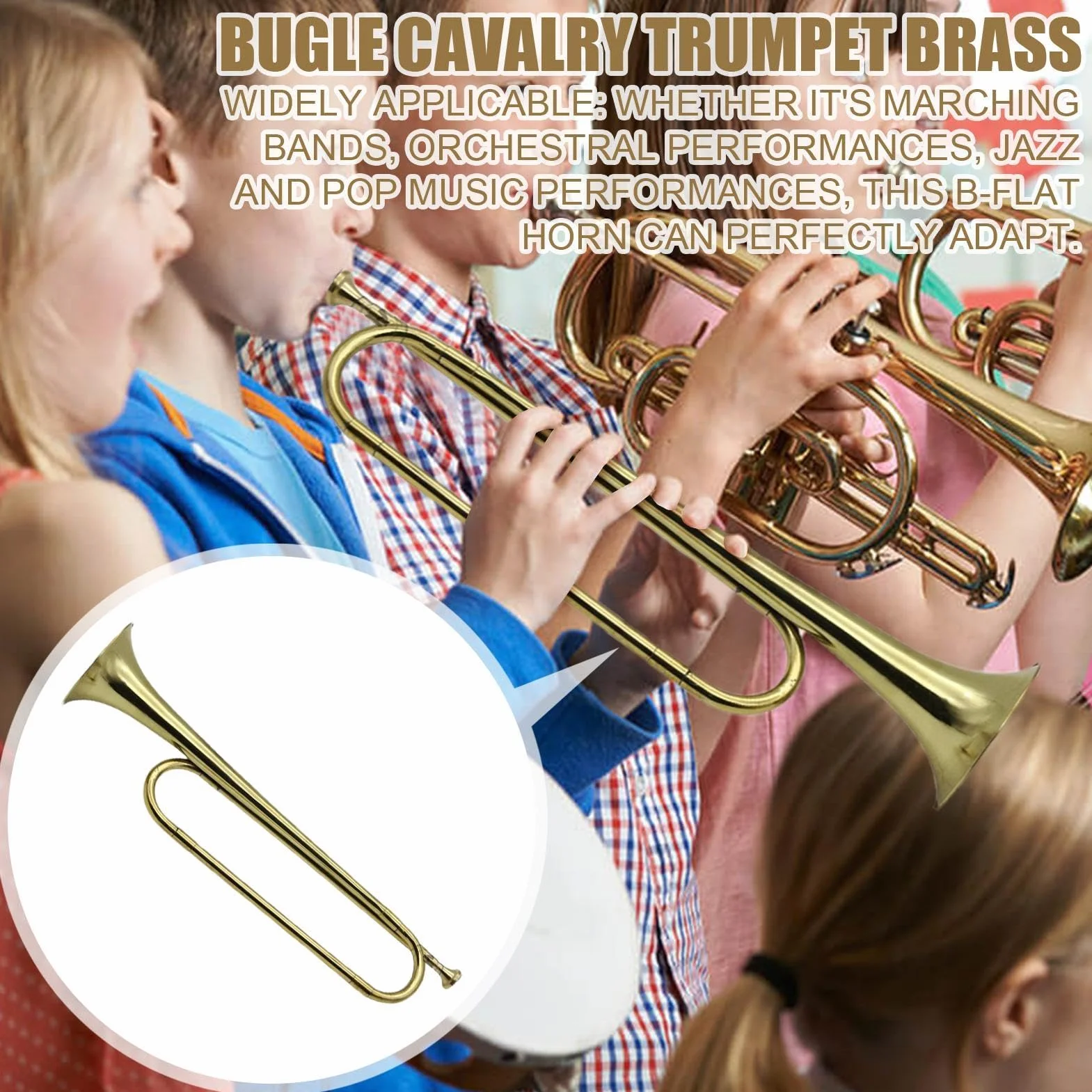 Genérico Tromba Cornetta, Strumento di di tromba - Strumento portatile per tromba di cavalleria in - di tromba in , tromba standard retrò, strumento musicale
