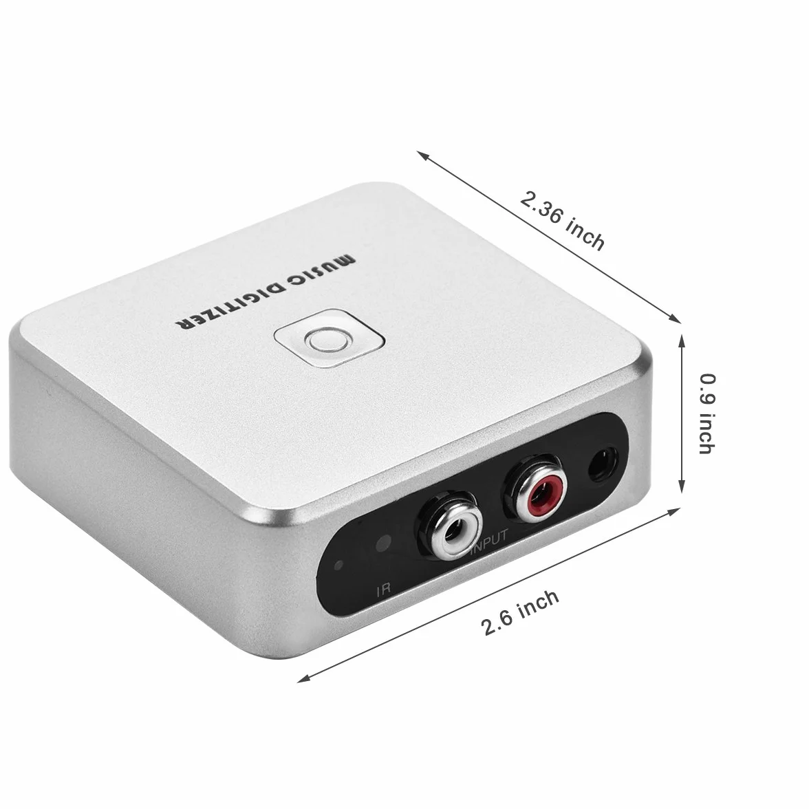 Registratore e convertitore audio, da qualsiasi formato a file MP3, con porte d’ingresso da 3,5 mm e RCA, dotato di telecomando