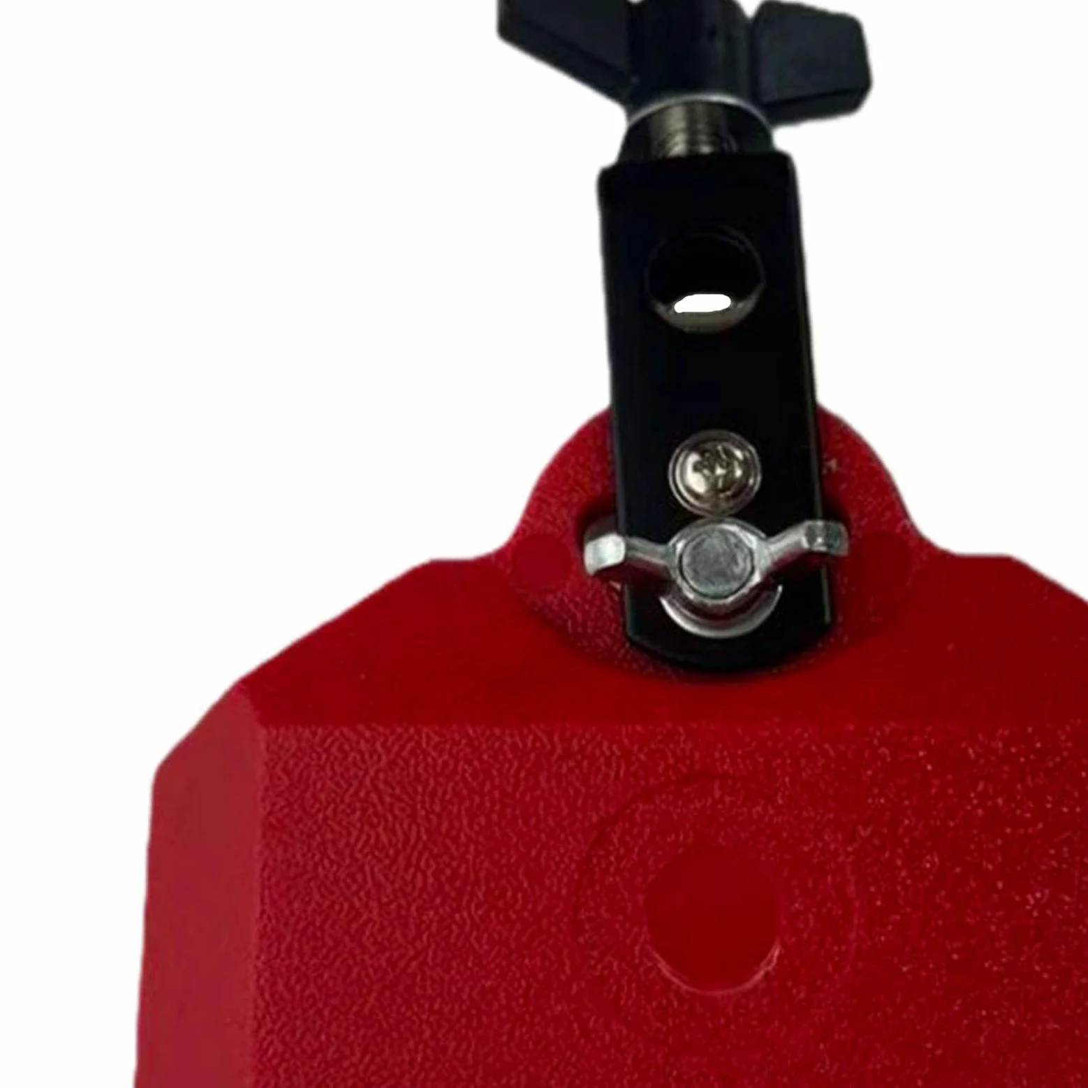 Set di Campanacci Da 4", 5" E 6" con Blocco di Percussioni Musicali con Supporto per Batteria, Esibizione in Festival, Rosso