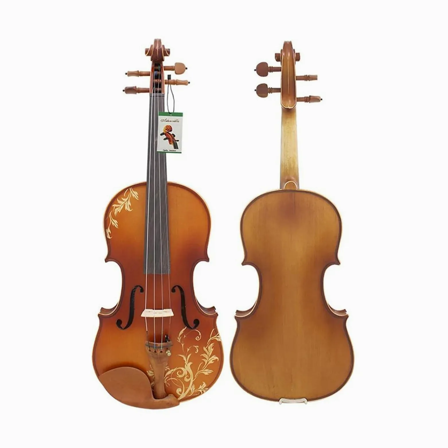 violino Violino acustico in legno massello 4/4 con custodia corde per arco poggiaspalla e accordatore