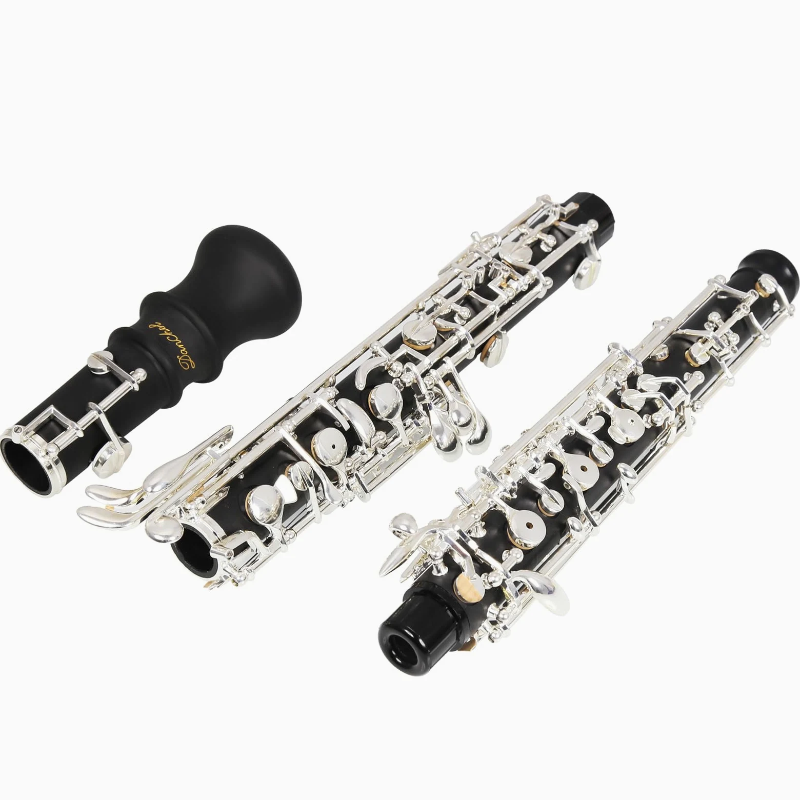 Oboe Beginner Student Level ABS Corpo placcato in argento, completamente automatico C-Ton con foglia di tubo, panno per la pulizia, bastoncini, carta assorbente, supporto per pollice, cacciavite,