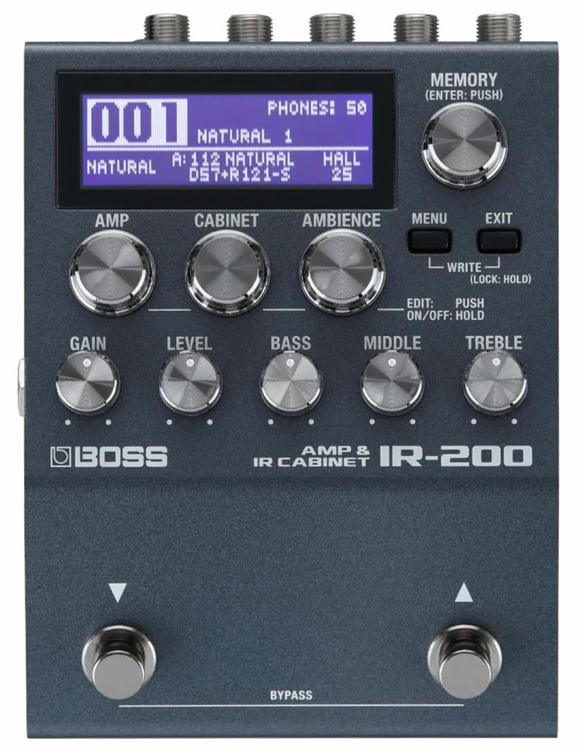BOSS IR-200 PEDALE AMP & IR CABINET – Pedale Amp Simulator e Impulse Response Loader con un Suono e Caratteristiche di Livello Superiore - Eccezionale Qualità Audio, i Migliori Ampli