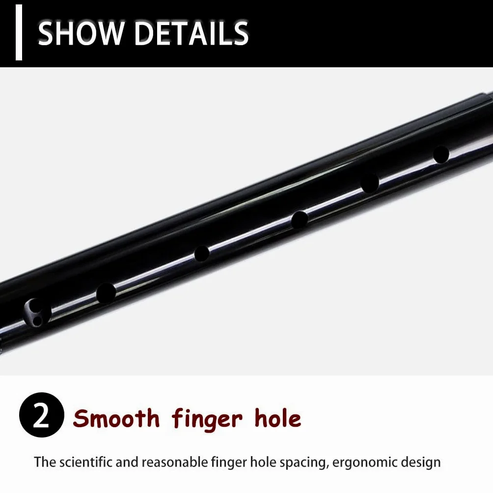 Set di flauto dolce professionale, 8 fori, stile barocco, strumento a fiato a 3 sezioni con custodia, bastone per la pulizia e cordino per prestazioni della band