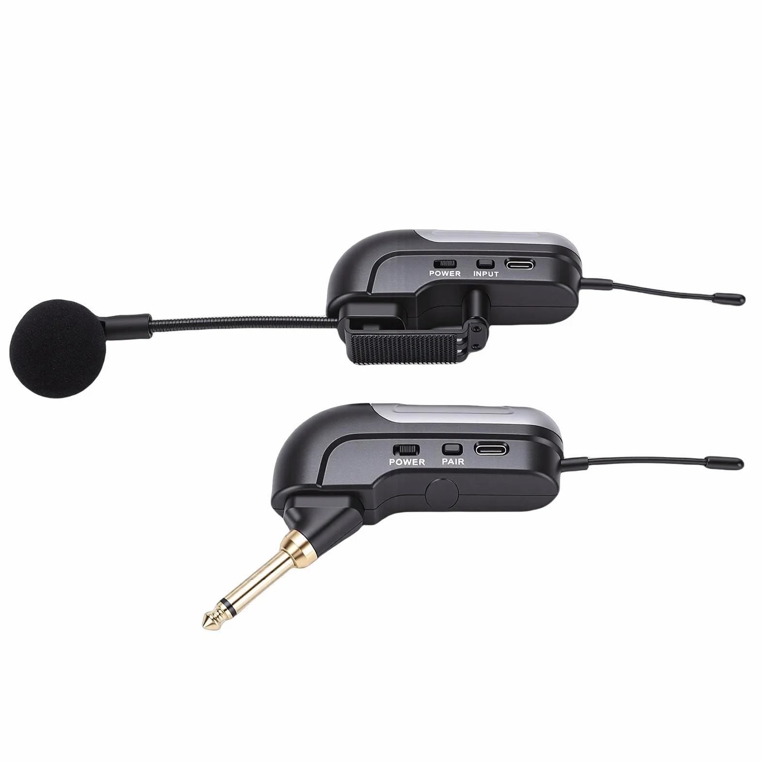Annadue Microfono per Fisarmonica Wireless UHF, Microfono per Strumenti Professionali per Spettacoli Sul Palco e per Fisarmonica Wireless UHF per Banda