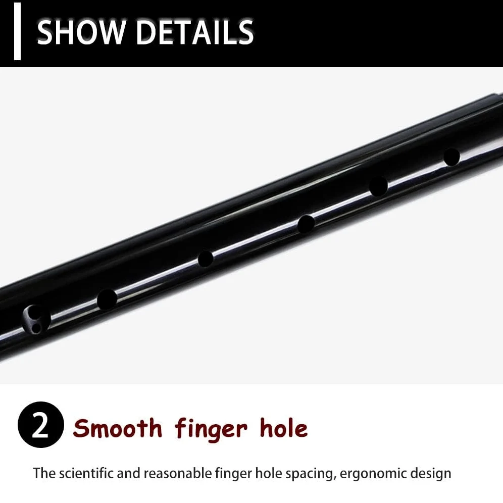 Set di flauto dolce barocco professionale a 8 fori, strumento a fiato in 3 pezzi con diteggiatura barocca, include custodia, bastone per la pulizia e cordino per band e aula