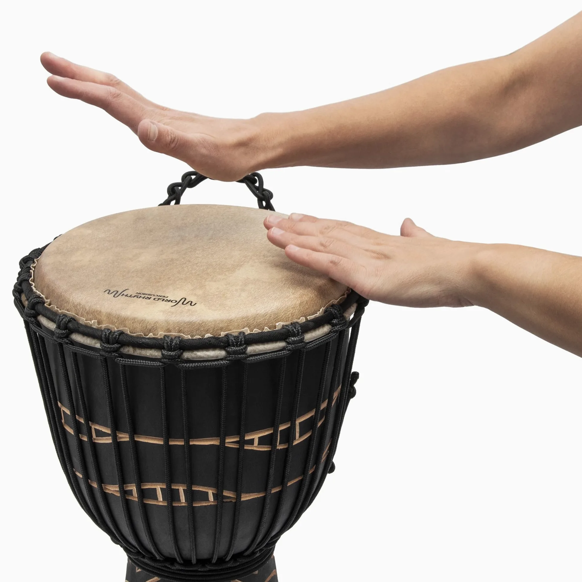Jammer Swirl MDJ032- Tamburo Djembé 30.5 cm, Nero