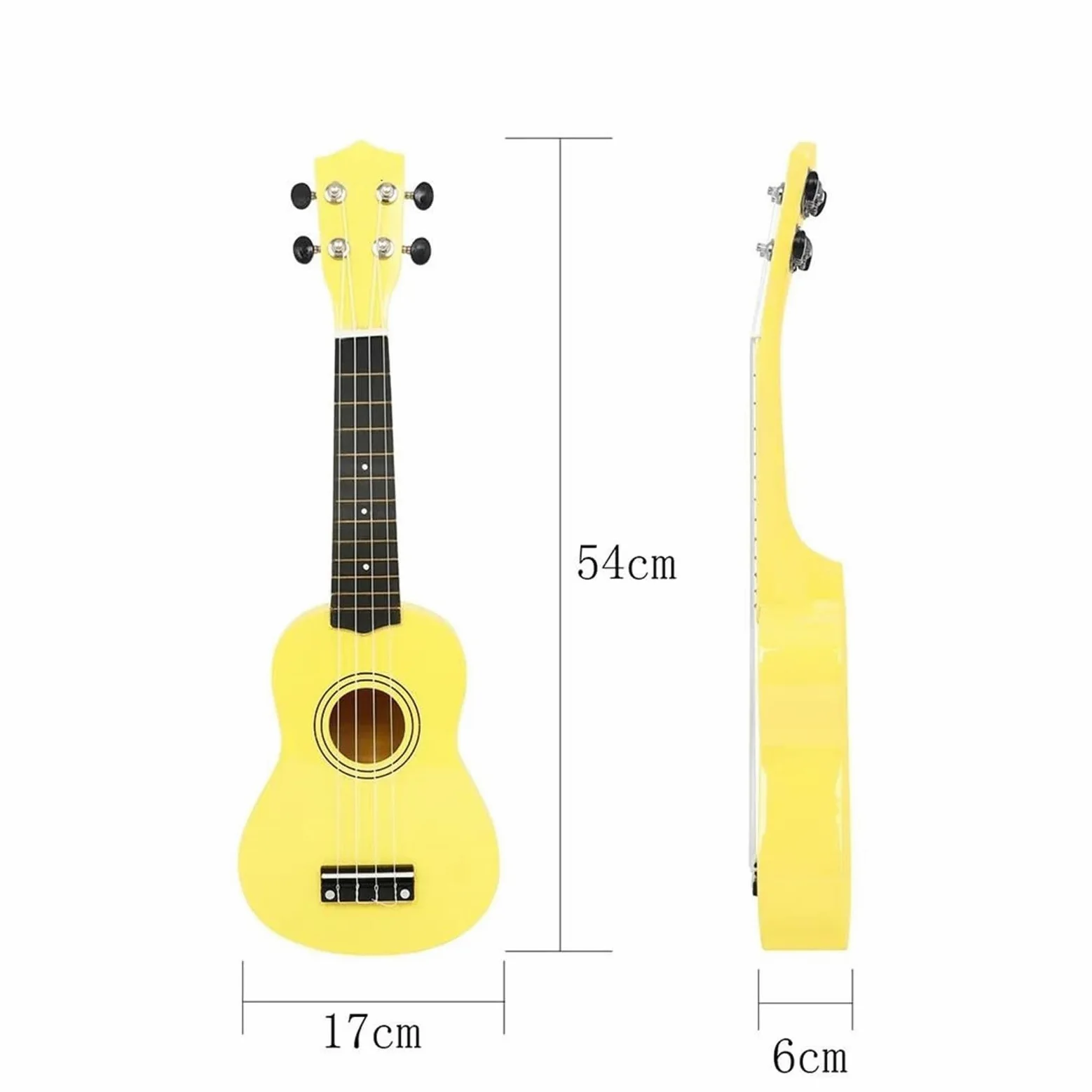 Ukulele Per Principianti Strumento A Corde Per Ukulele Mini Tiglio Giallo Per Chitarra A Quattro Da 21 Pollici Adatto Ai Principianti