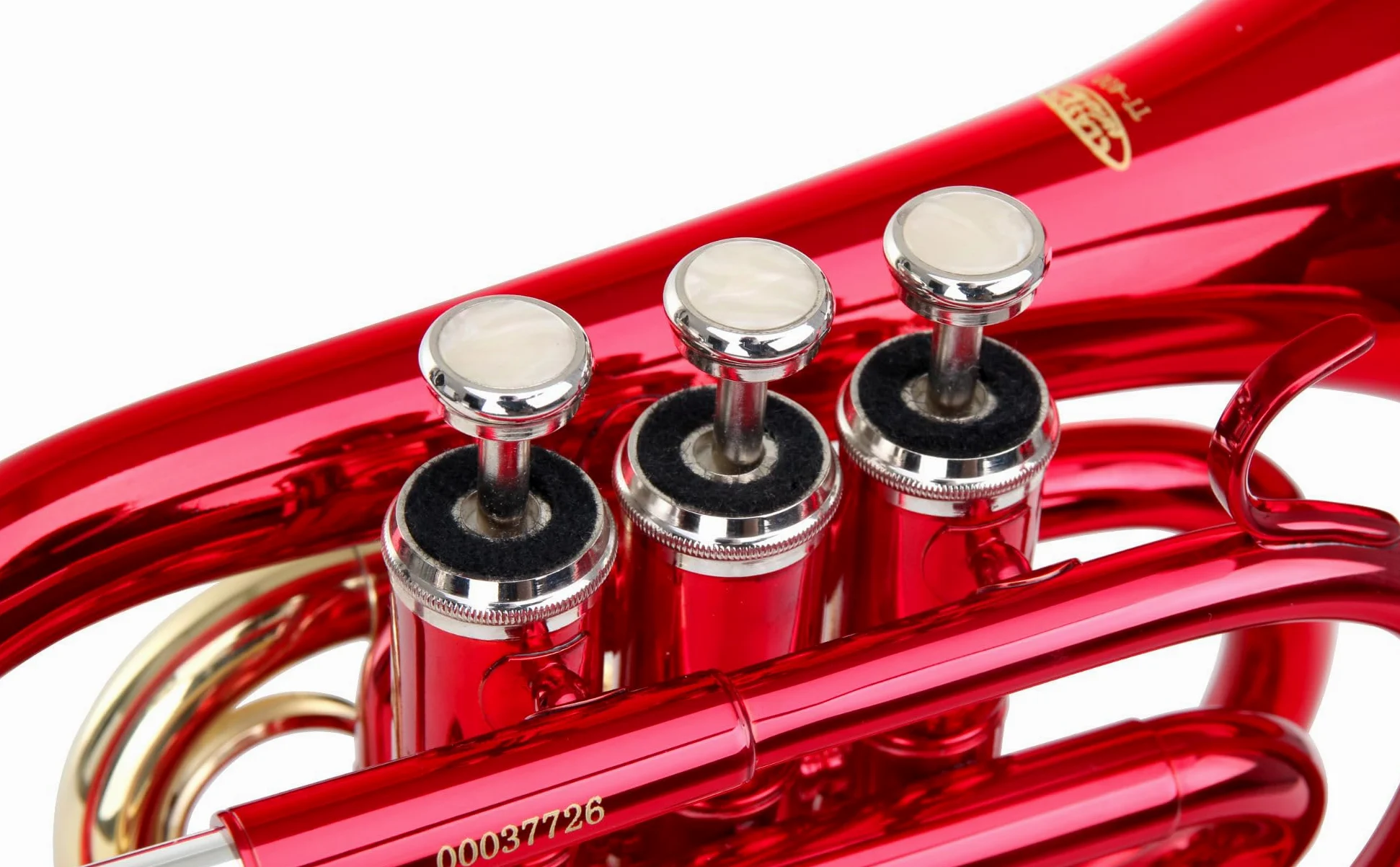 Classic Cantabile Brass TT-400 Tromba Tascabile in Sib (ottone, diametro campana: 93 mm, foro: 11,8 mm, intonazione: Sib, incl. custodia leggera, bocchino, panno per la pulizia, guanti) rossa