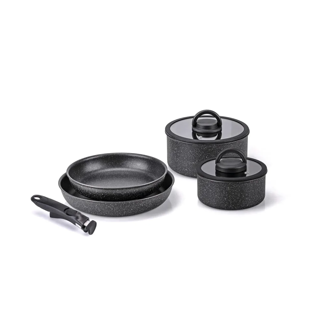 Moneta Etnea Evolution Minispace Batteria 7 pezzi, anche per induzione. 100% Made in Italy